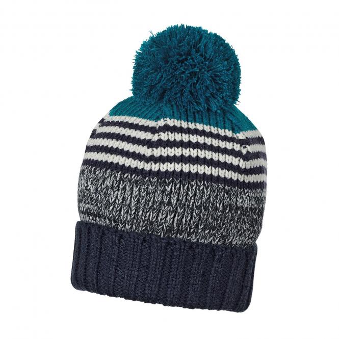 Jungen Mütze Wintermütze Strickbeanie mit Bommel, blau - 4721824 