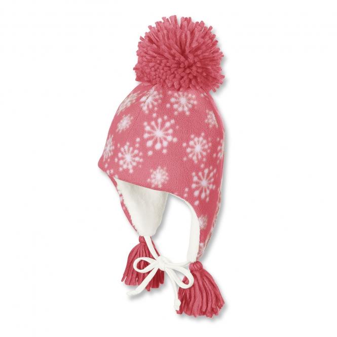 Kids Mädchen Wintermütze mit Bommel, coral - 4411620 