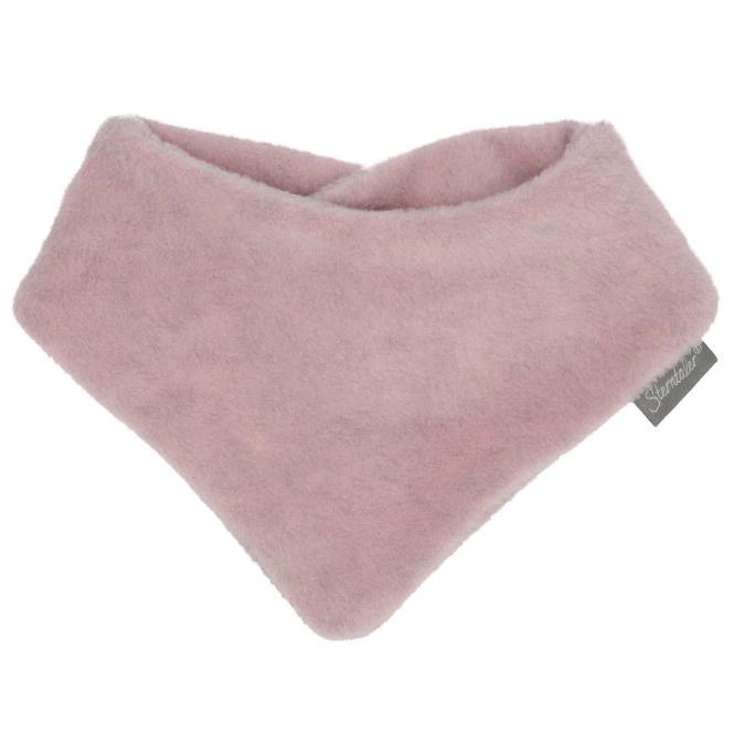 Baby Mädchen Dreieckstuch Halstuch Klettverschluss Fleece einfarbig, rosa  - 4101400-rosa 