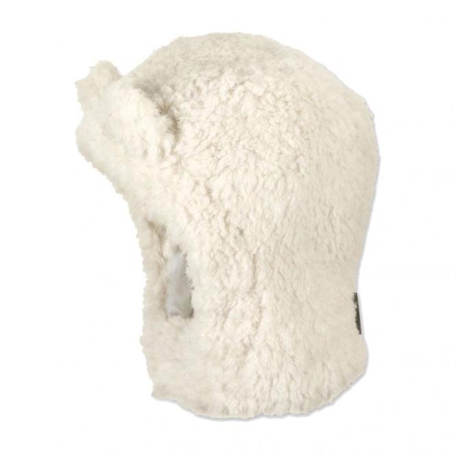 Mädchen Schalmütze gefüttert aus veganem Fell mit Klettverschluss und plastischen Ohren, ercu – 4502131 