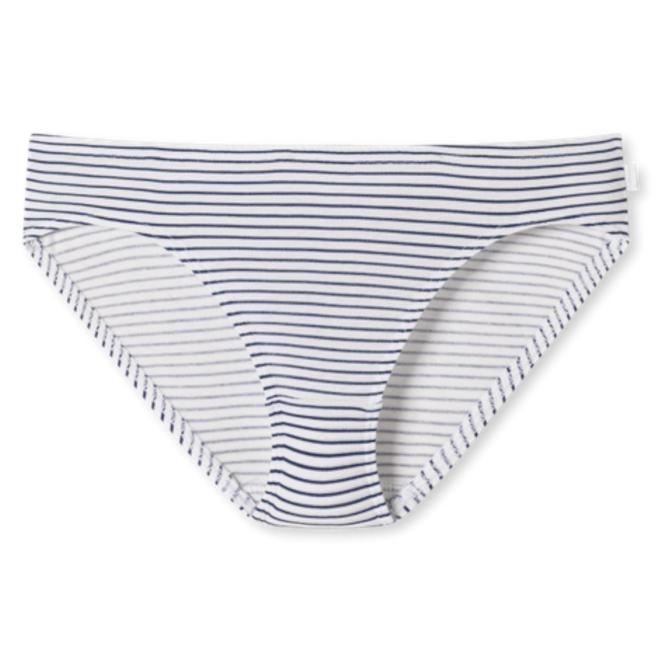 Schiesser Mädchen-Slip Ringel-Optik mit Bio-Baumwolle, weiß - 181019 