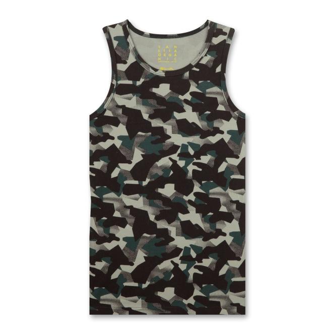 Sanetta Jungen Unterhemd in Single-Jersey-Qualität, Camouflage - 348028 