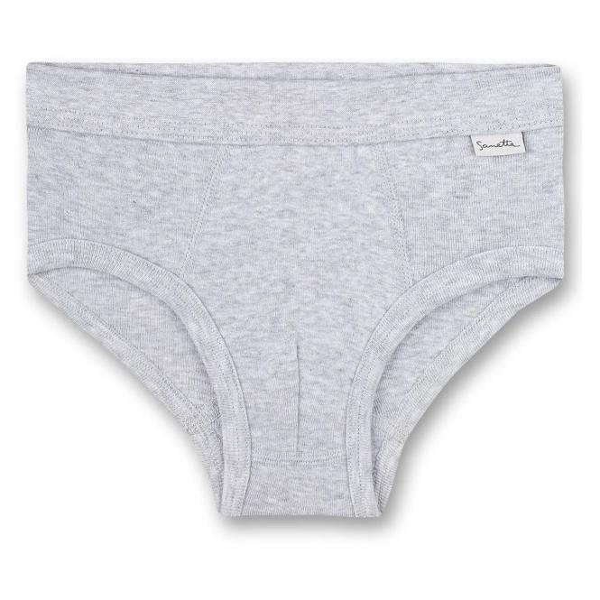 Sanetta  Slip in Feinripp-Qualität aus 100% Organic Cotton, hellgrau - 301100 