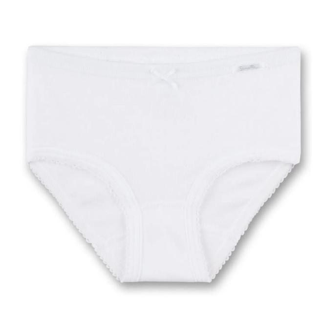 Sanetta Mädchen Hüftslip aus 100% Organic Cotton mit kleiner Schleife, weiß - 303200 
