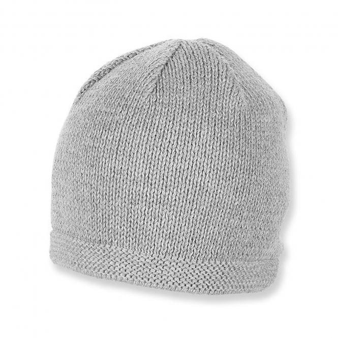 Beanie Strickmütze Mütze Erstlingsmütze Jungen, grau - 1701411-silbe 