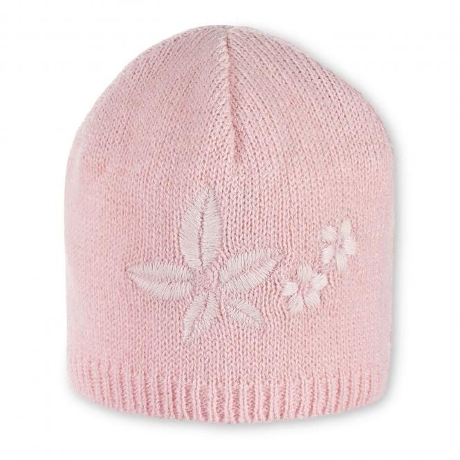 Baby Mädchen Strickmütze gefüttert einfarbig "Blumen", rosa - 4701913 