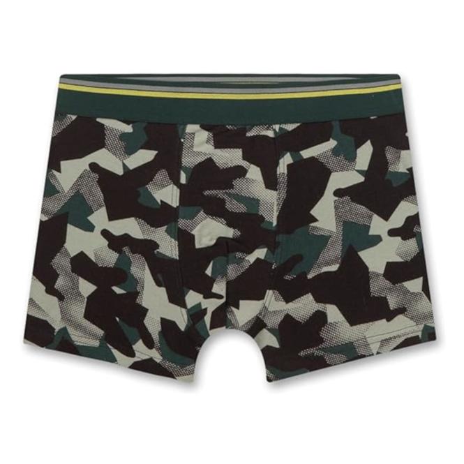 Sanetta Jungen Hipshorts im Camouflage-Alloverprint mit Webbund, grün - 348027 