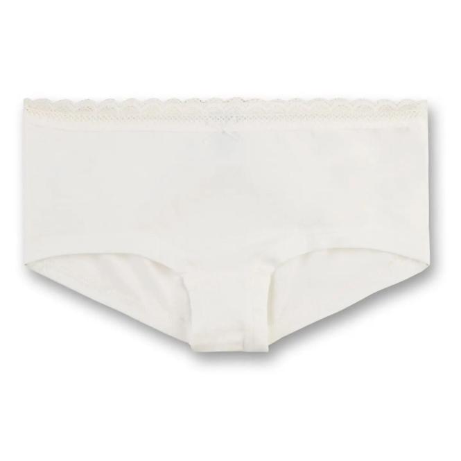 Sanetta Mädchen Slip Cutbrief mit Spitze am Bund, weiß - 344657 