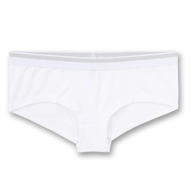 Sanetta Mädchen-Cutbrief Slip in Single-Jersey Qualität mit Webbund, weiß - 346636 