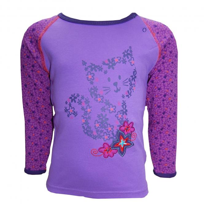 Langarmshirt Mädchen, lila 