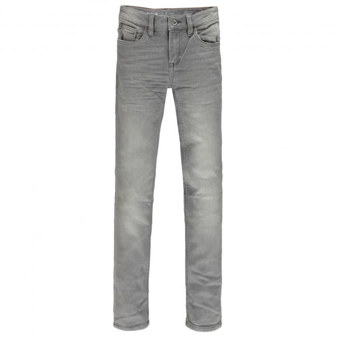 Jungen Hose Jeans lang mit Hosentaschen zum Knöpfen, grau – 5530 