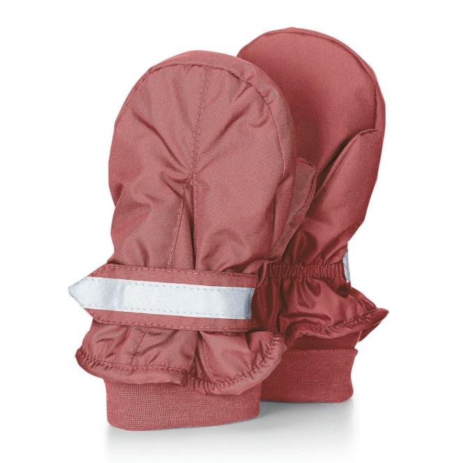 Baby Mädchen Fäustlinge Handschuhe wasserabweisend mit reflektierendem Klettverschluss einfarbig, rosa - 4301540-rosa 