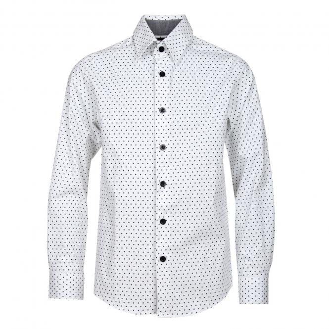 Jungen Festliches Hemd langarm Slim Fit Sterne, weiß - 5550600 
