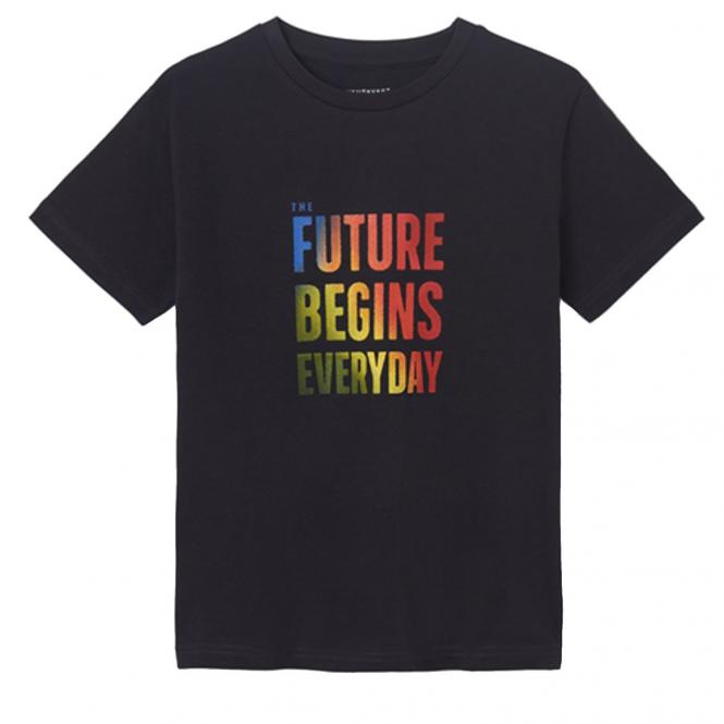 Jungen T-shirt kurzarm, bedruckt "Future", schwarz - 6.009 