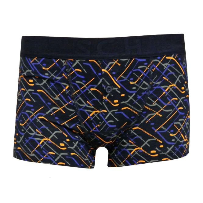 Jungen Kinder Shorty Retro-Shorts gemustert, nachtblau - 153854 