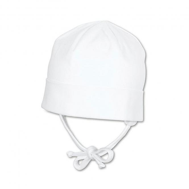 Sterntaler Baby Jungenmütze Erstlingsmütze zum Binden mit Ohrenschutz und Innenfutter UV-Schutz 50+, weiß - 1501401-weiss 