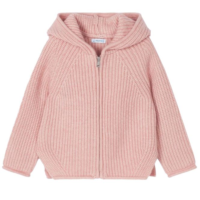 Mädchen Teenager Sweatjacke, Strickjacke mit Kapuze, rosa – 4.314 