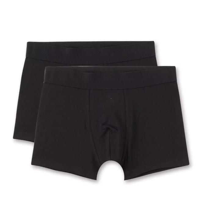 Sanetta Jungen-Hipshorts (Doppelpack) mit Webbund, schwarz - 348485 