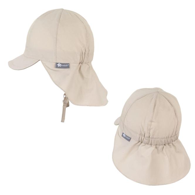 Schirmmütze mit Nackenschutz aus UV-Popeline (Bio), beige - 1511410 