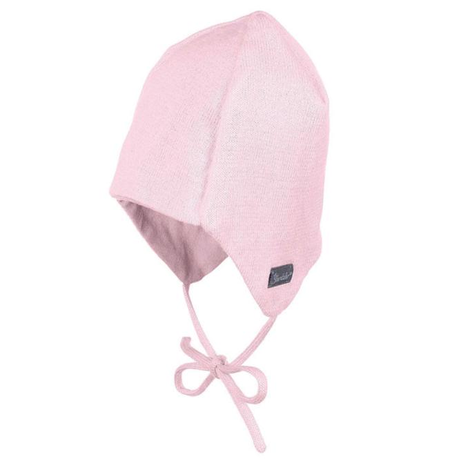 Baby Mädchen Strickmütze zum Binden Ohrenschutz Erstlingsmütze "gefüttert", rosa - 1701715 