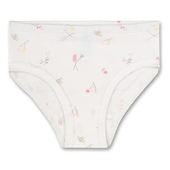 Sanetta Mädchen-Jazzpant mit Alloverprint "Blumen"aus 100% Bio-Baumwolle, weiß - 335980 