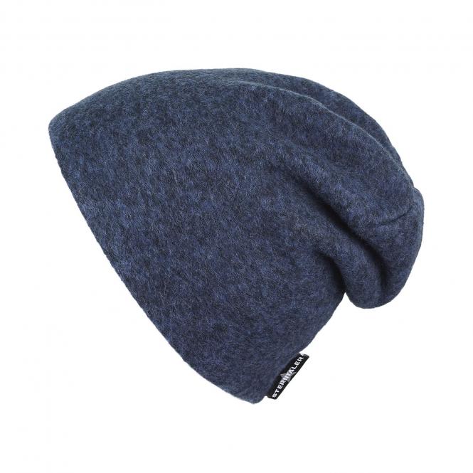 Jungen Wintermütze Wende-Slouch-Beanie aus Baumwollflecce, tintenblau - 4622101, Größe 53 53 | tintenblau mel. | 