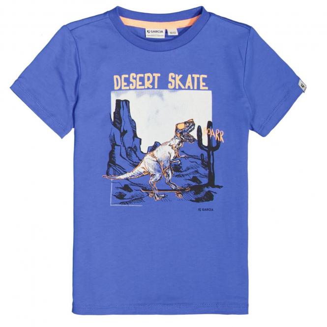 Jungen T-Shirt Sommershirt kurzarm "Skater-Dino", blau - C15400_boys T-shirt 