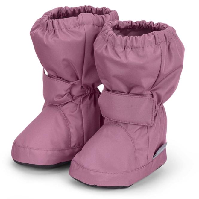 Baby Mädchen Winterschuhe gefüttert wasserabweisend mit Klettverschluss einfarbig meliert, pink - 5101510-pink 