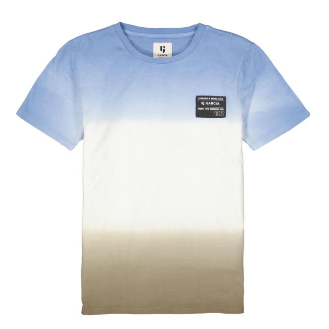 Garcia Jungen T-Shirt mit Dip-Dye-Design aus 100 % Baumwolle, hellblau - C33402 