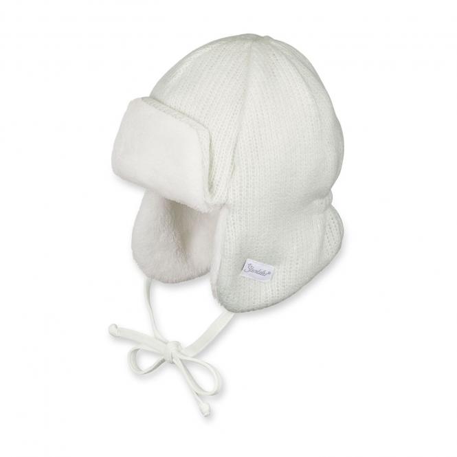 Jungen Mütze Fliegermütze Wintermütze Strickmütze, zum binden, gefüttert von Sterntaler, natur - 4601752 