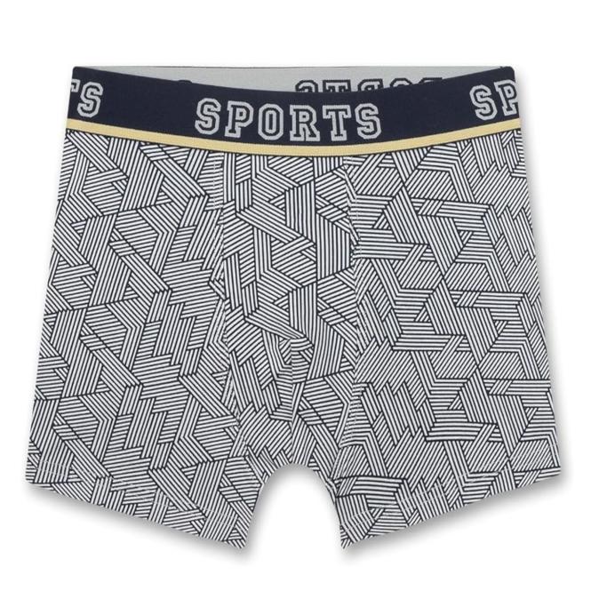 Sanetta Jungen-Hipshorts mit coolem Alloverprint mit Webbund, grau - 347982 