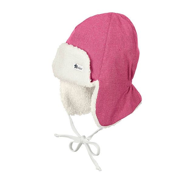 Mädchen Wintermütze Fliegermütze gefüttert zum binden, pink - 4501852 