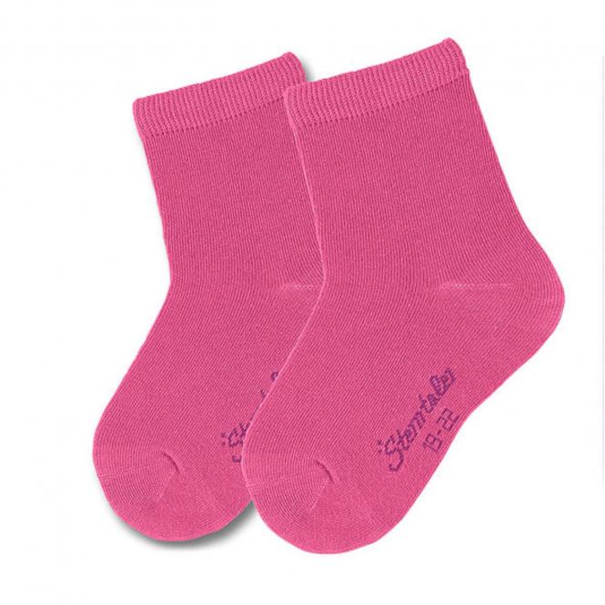 Mädchen Socken, Söckchen im 2er-Pack, einfarbig, pink – 8501720-magen 