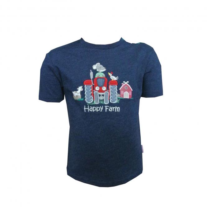 Jungen T-Shirt mit Traktor, blau - 73212127b 