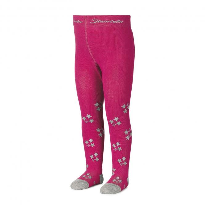 Mädchen Strumpfhose mit Glitzerstern, pink - 8701703p 