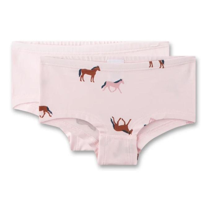 Sanetta Mädchen-Cutbriefs im Doppelpack mit "Pferde"-Alloverprint, rosa - 336993 