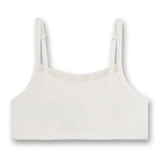 Sanetta Mädchen-Bustier mit feiner Spitze, weiß - 344656 