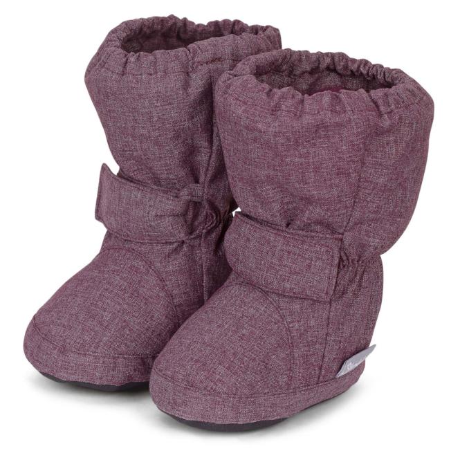 Baby Mädchen Winterschuhe gefüttert wasserabweisend mit Klettverschluss einfarbig meliert, pink - 5101810-pink 