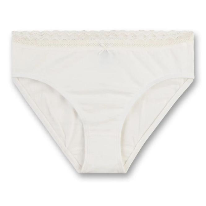 Sanetta Mädchen-Rioslip mit Spitzen-Bund, weiß - 344658 