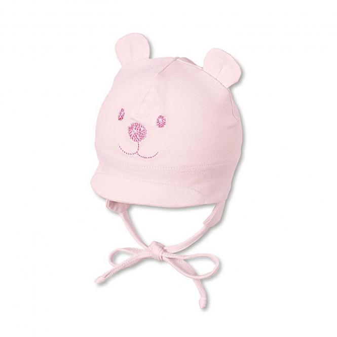 Sterntaler Baby Mädchenmütze mit Schirm Erstlingsmütze Teddy zum Binden mit Ohrenschutz und Innenfutter UV-Schutz 50+, rosa - 4001466-rosa 