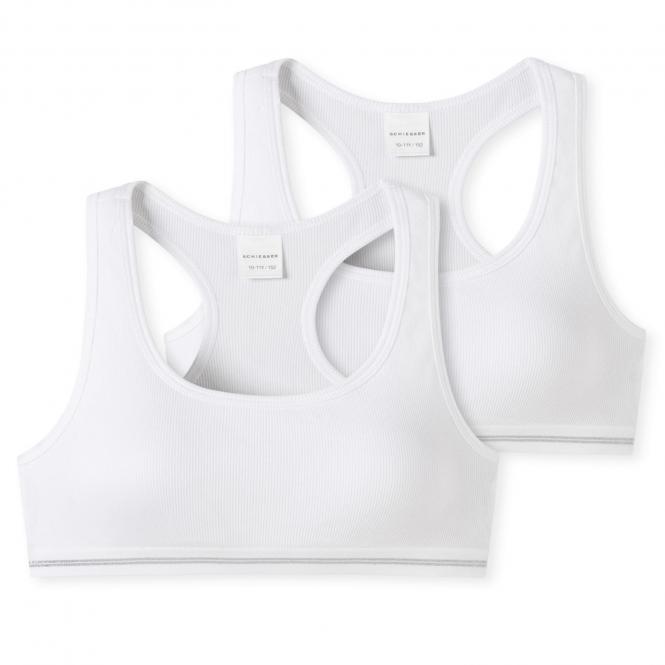 Mädchen Teens Bustier BH 2er-Pack, weiß - 168293 