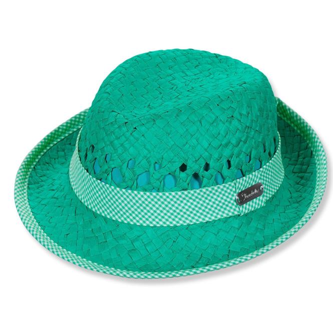 Mädchen Strohhut Mädchenhut, grün 
