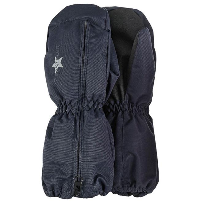 Jungen Stulpen Handschuhe Fausthandschuhe, wasserdicht, mit Microfleece Einsatz, Reißverschluss, einfarbig, dunkelblau - 4322006-marin 