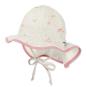 Mädchen Baby Flapper Sommerhut Sommermütze mit Nackenschutz zum binden Größenregulierungsband  gemustert "Libelle", beige - 1402122 